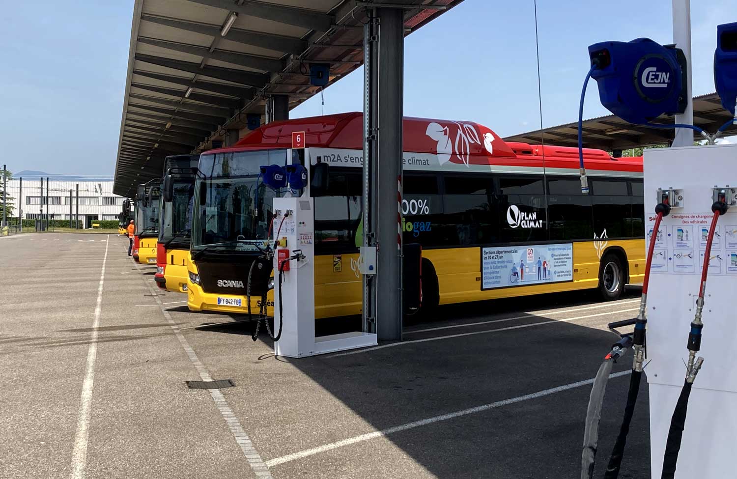 Bus GNV : Mesure Process équipe le dépôt de Soléa à Mulhouse